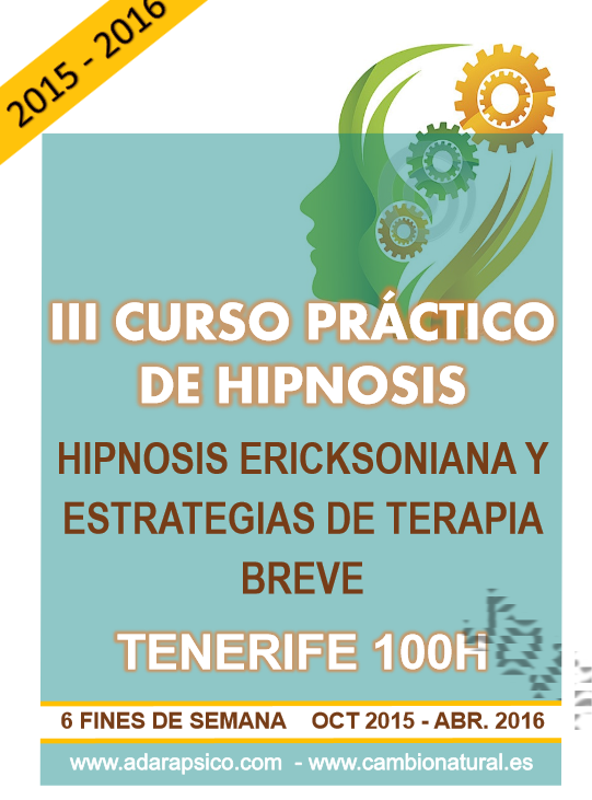 Curso Práctico de «Hipnosis Ericksoniana y Estrategias en Terapia Breve» Tenerife 2015-16